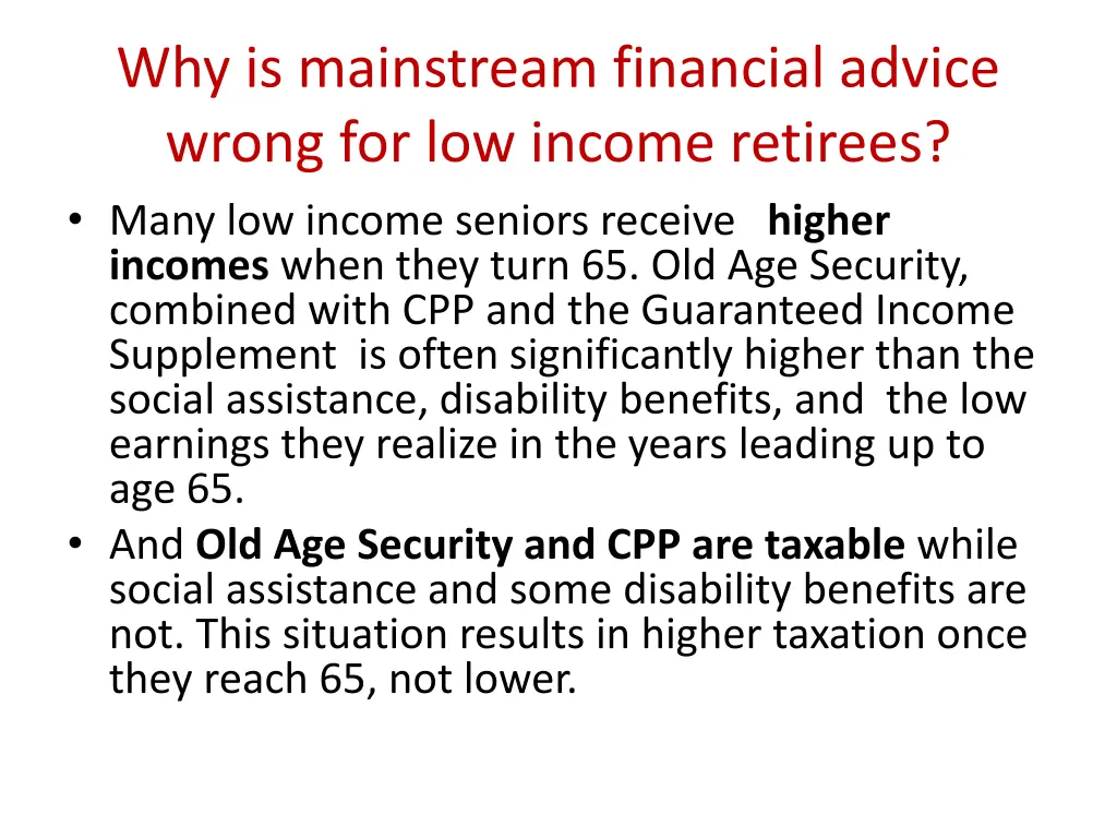why is mainstream financial advice wrong 2