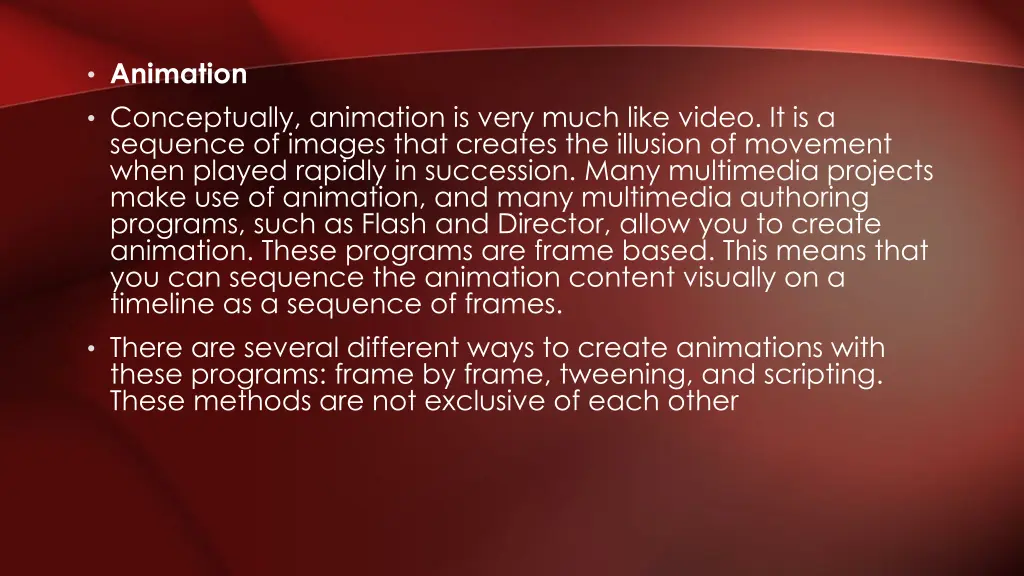 animation conceptually animation is very much