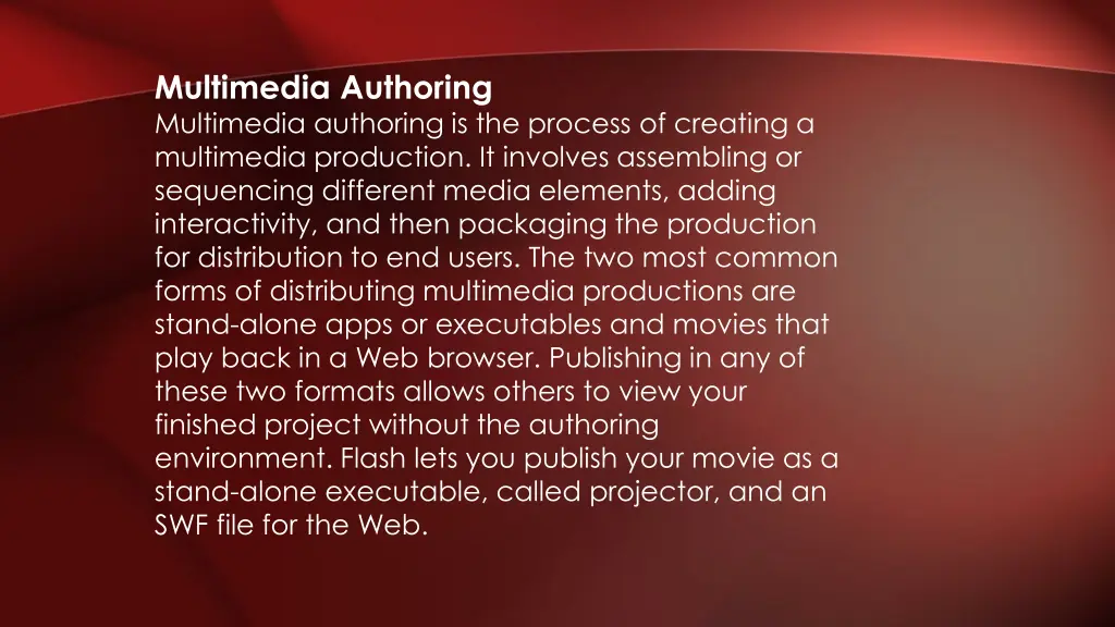 multimedia authoring multimedia authoring