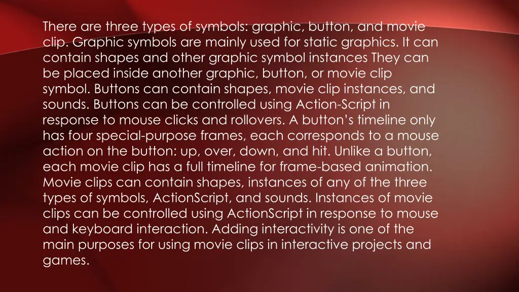 there are three types of symbols graphic button