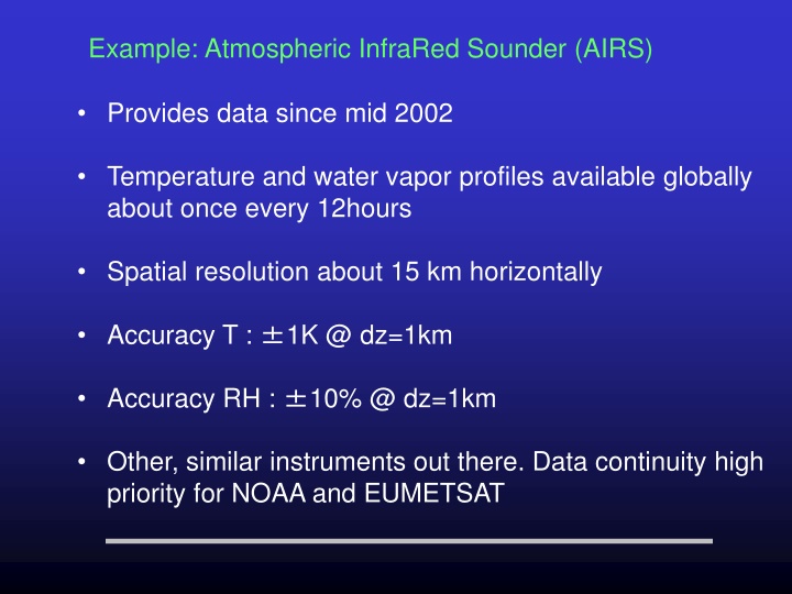 example atmospheric infrared sounder airs