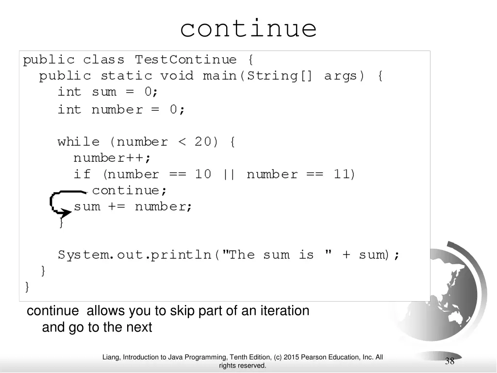continue