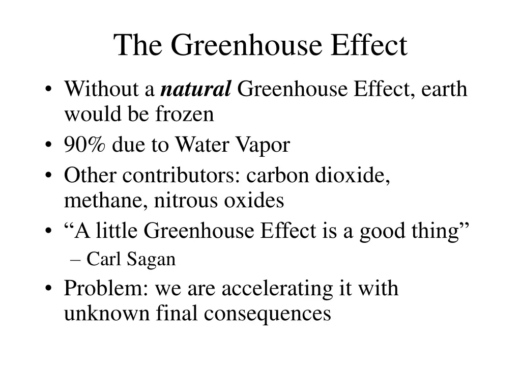 the greenhouse effect