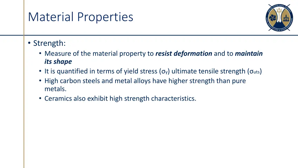 material properties