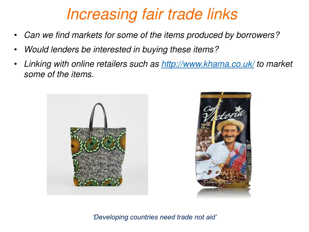 increasing fair trade links