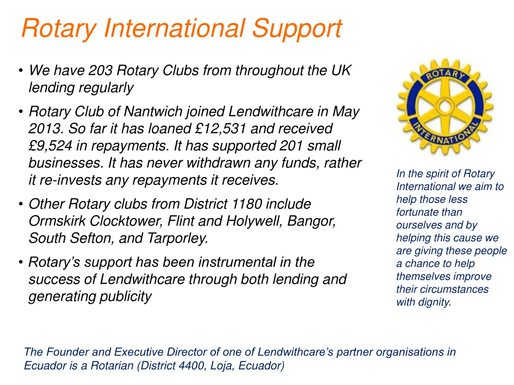 rotary international support