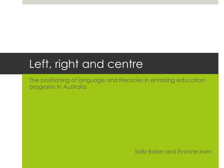 left right and centre