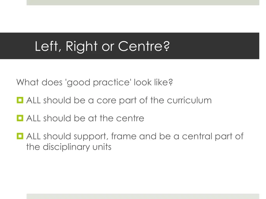 left right or centre