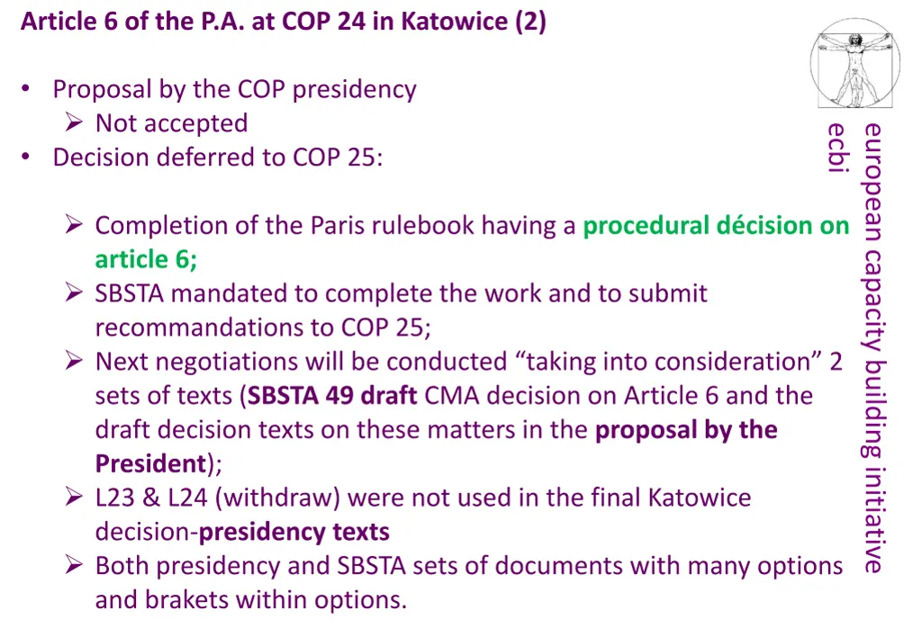 article 6 of the p a at cop 24 in katowice 2