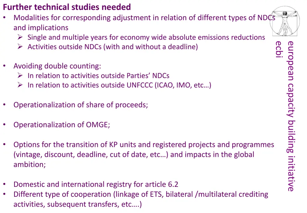 further technical studies needed modalities