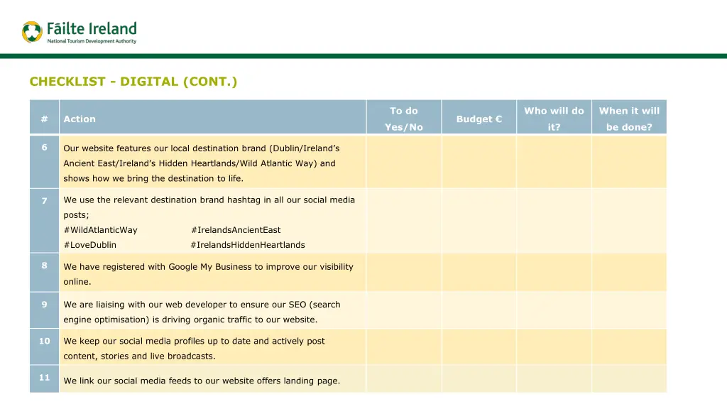 checklist digital cont