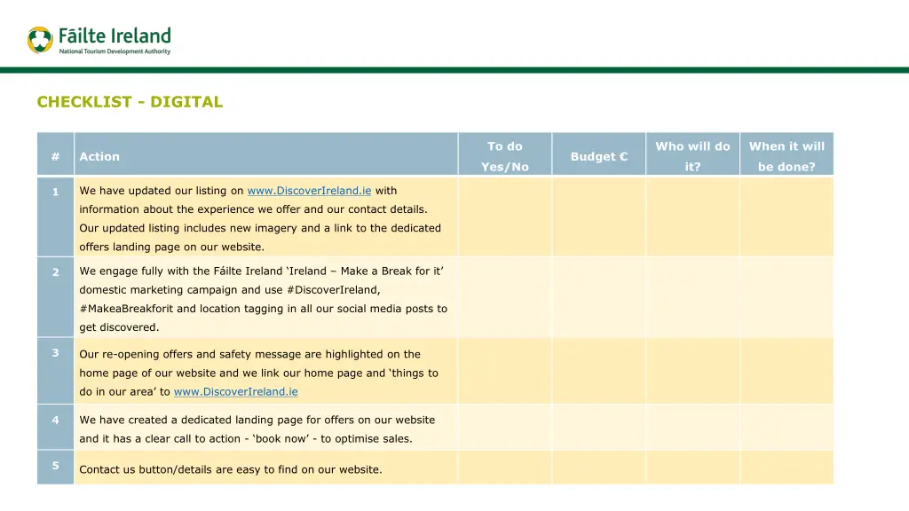 checklist digital