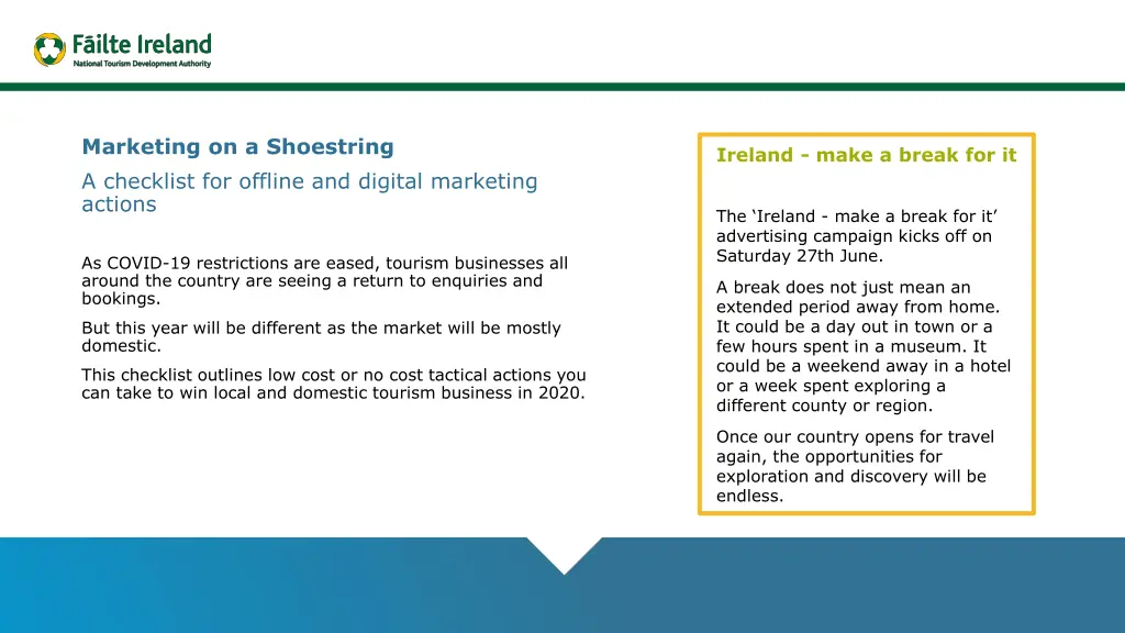 marketing on a shoestring a checklist for offline