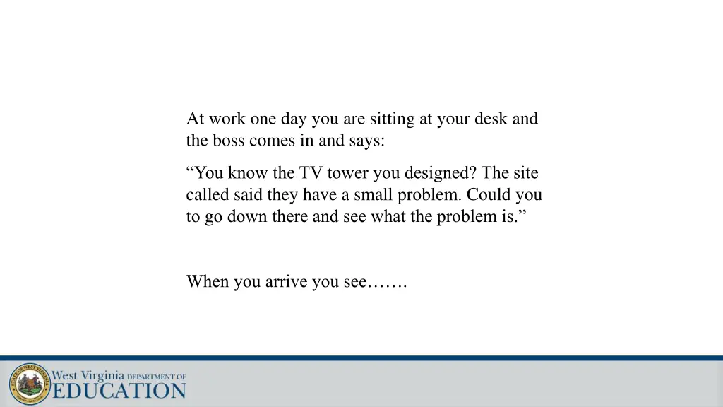 at work one day you are sitting at your desk