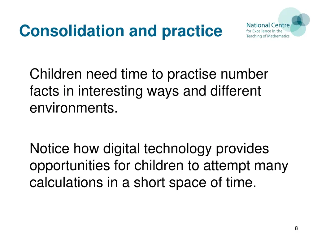 consolidation and practice
