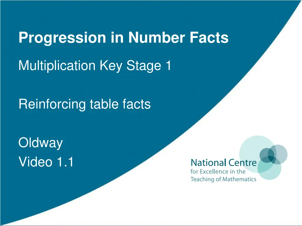 progression in number facts 2