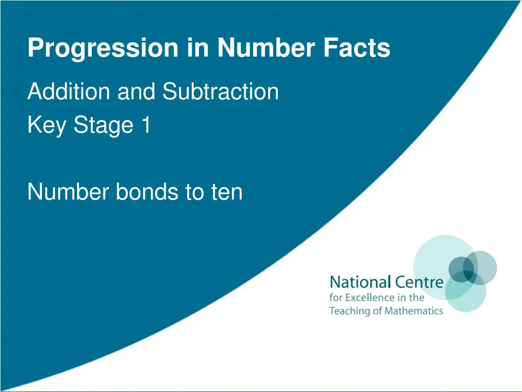 progression in number facts