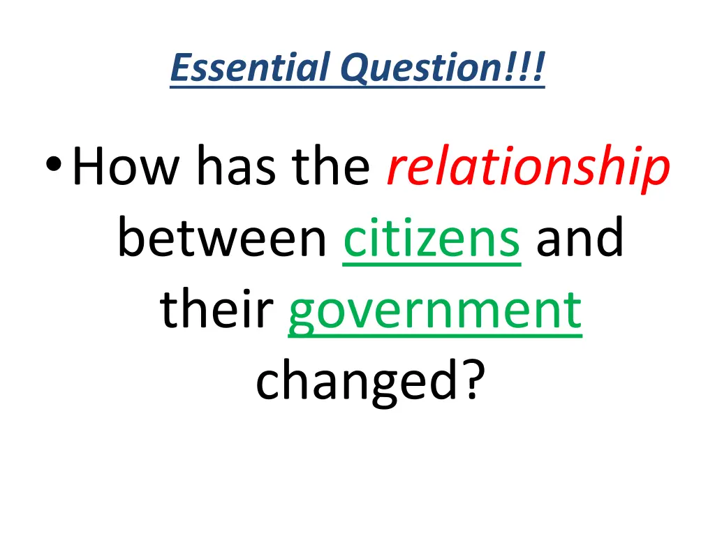essential question