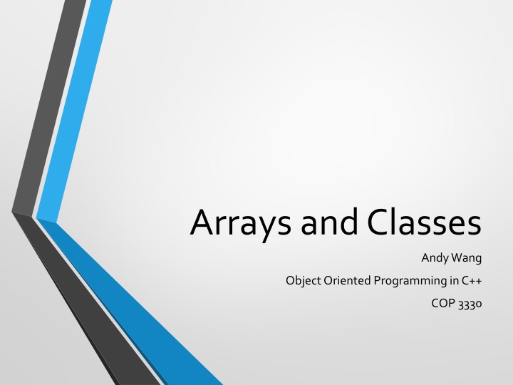 arrays and classes