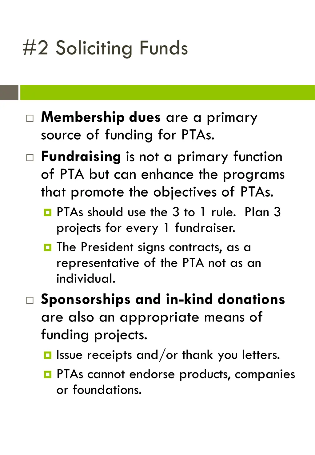 2 soliciting funds