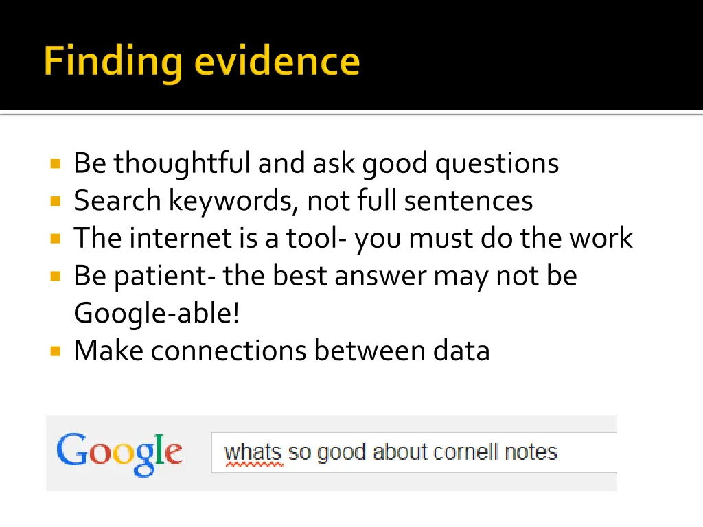 be thoughtful and ask good questions search