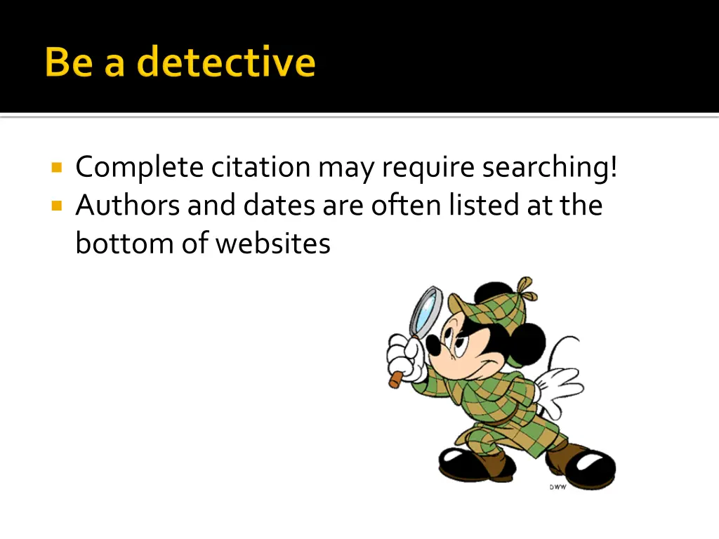 complete citation may require searching authors