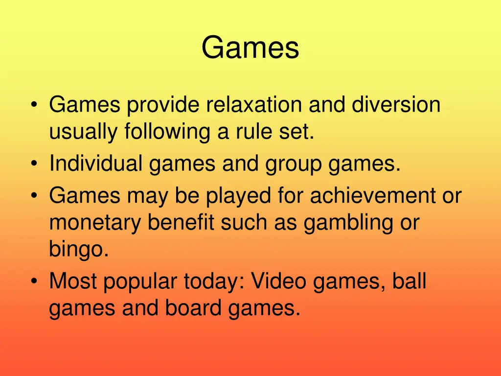games
