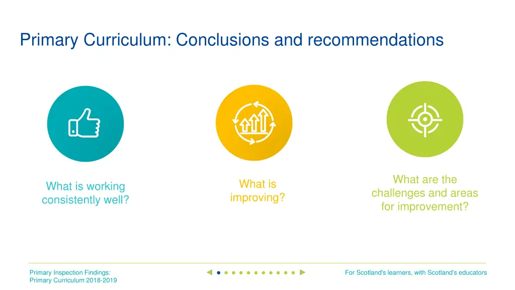 primary curriculum conclusions and recommendations