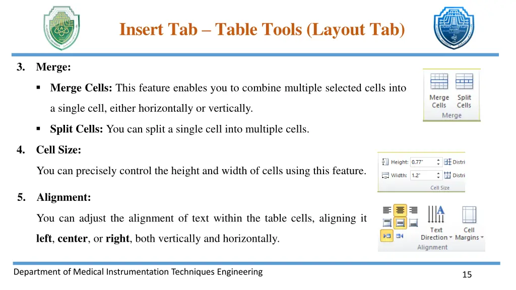 insert tab table tools layout tab 2