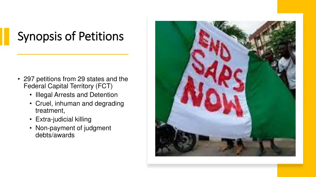 synopsis of petitions synopsis of petitions