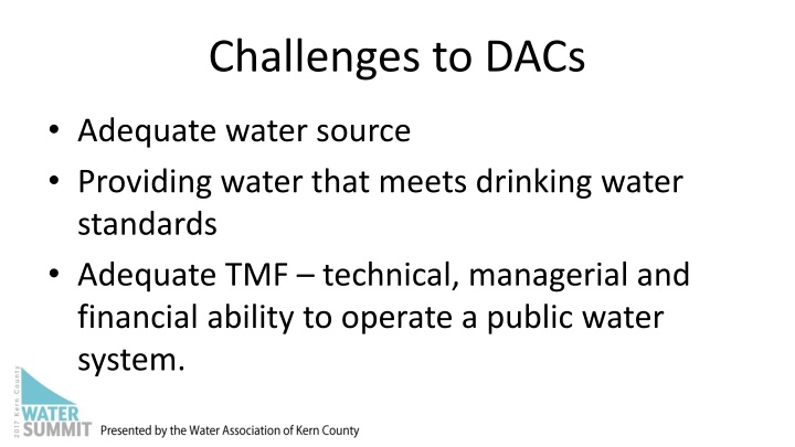 challenges to dacs
