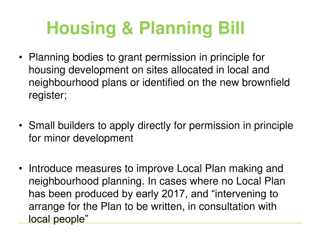housing planning bill