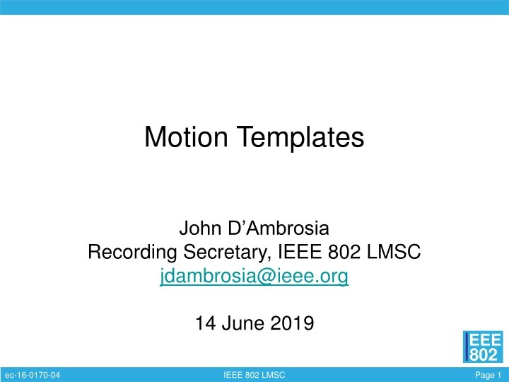 motion templates
