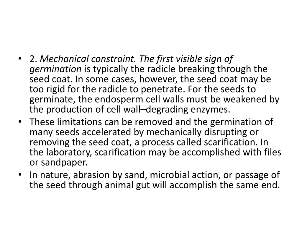 2 mechanical constraint the first visible sign