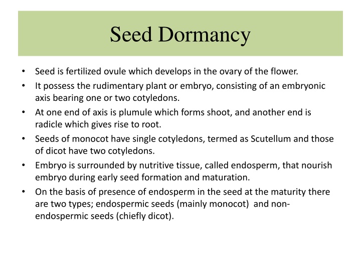seed dormancy