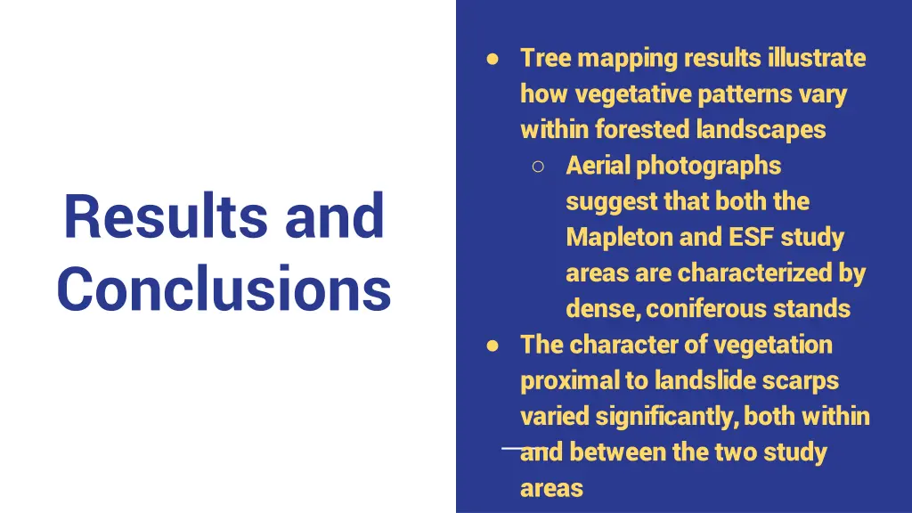 tree mapping results illustrate how vegetative