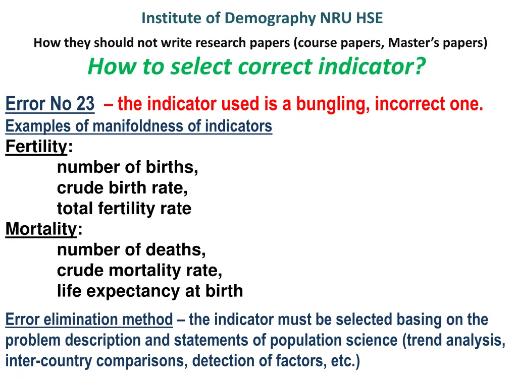 institute of demography nru hse 27