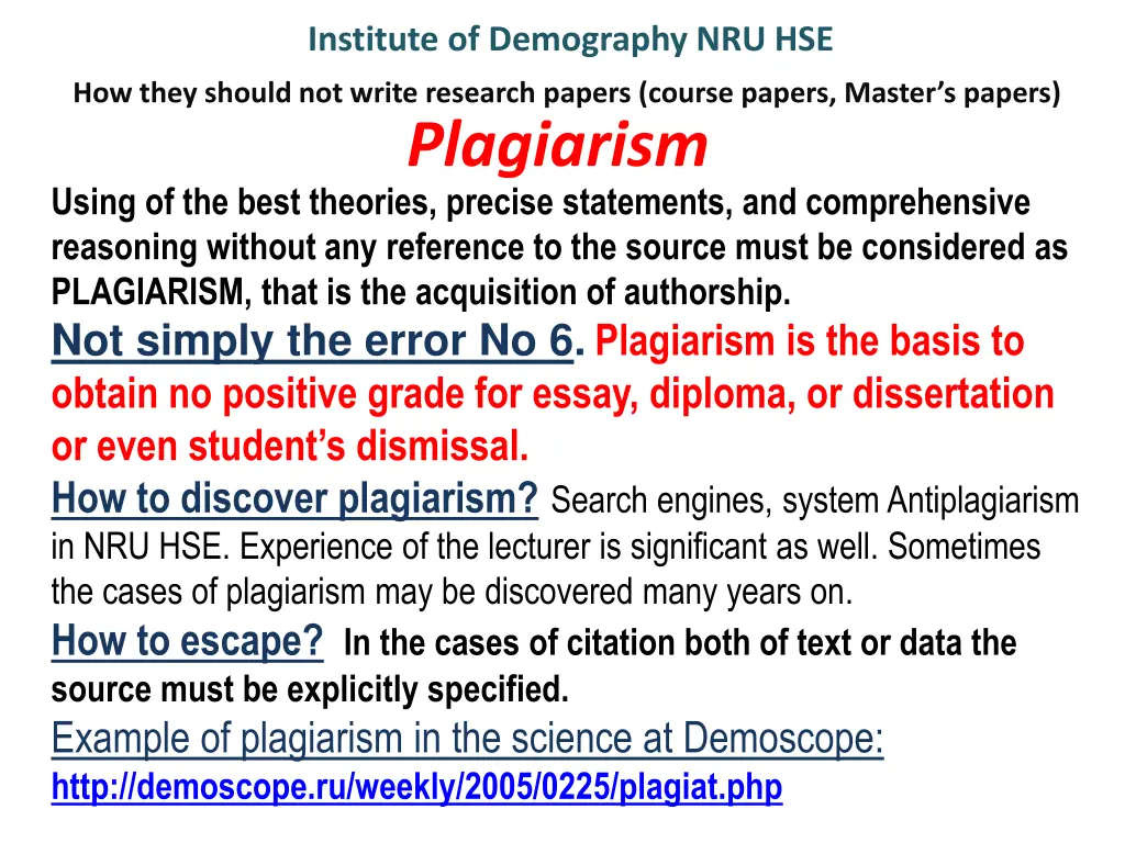 institute of demography nru hse 7