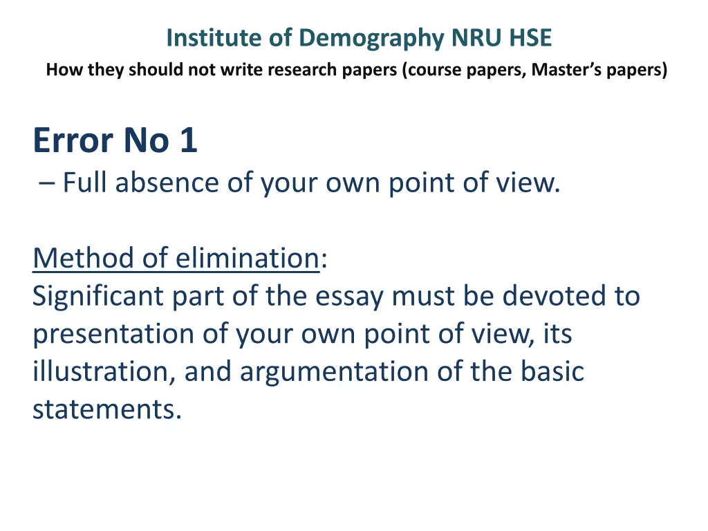 institute of demography nru hse how they should 2