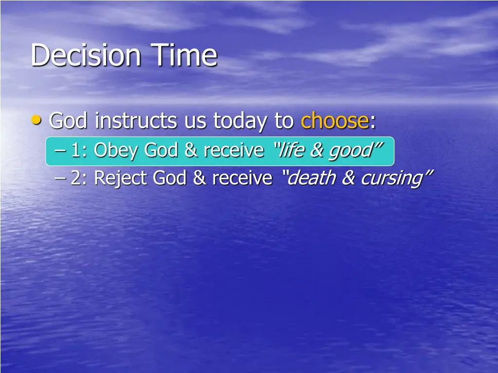 decision time