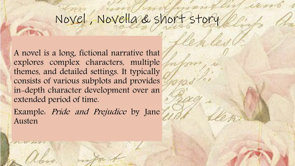 novel novella short story