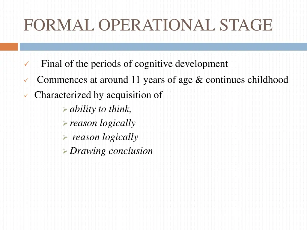 formal operational stage