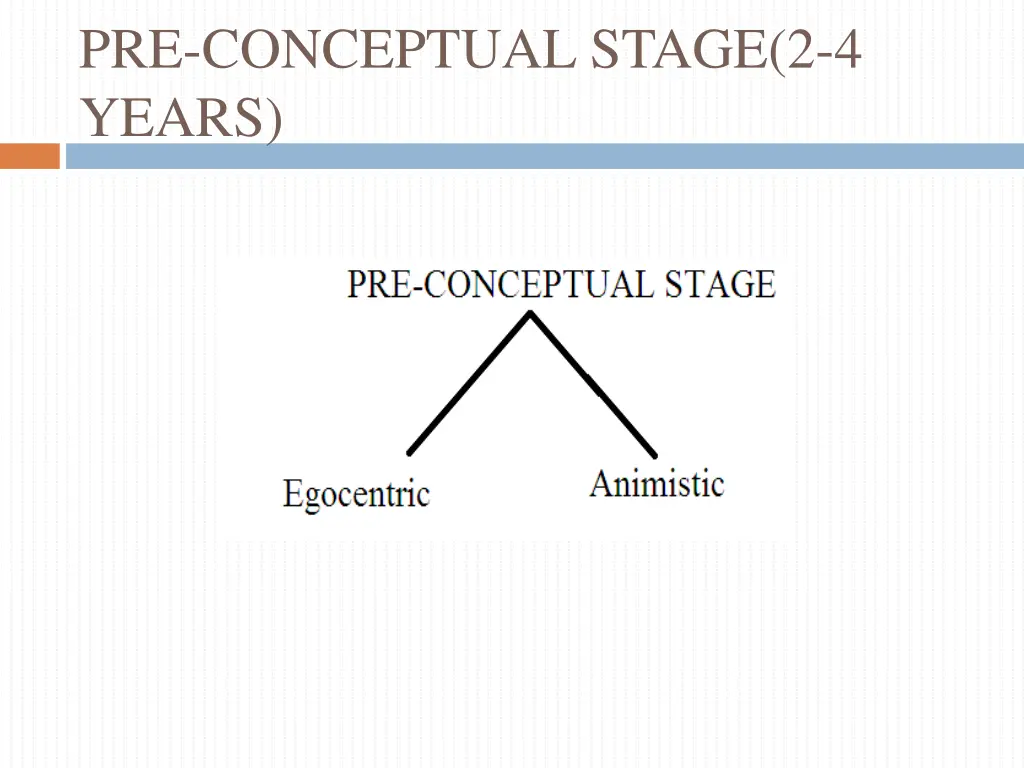 pre conceptual stage 2 4 years