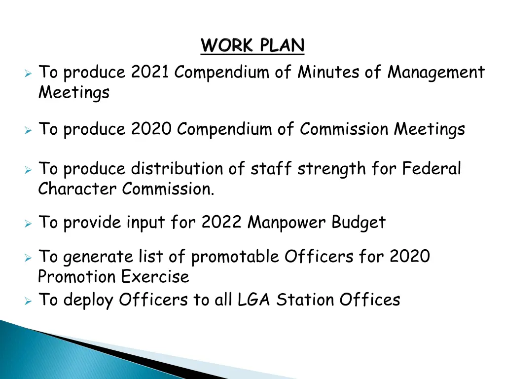 to produce 2021 compendium of minutes