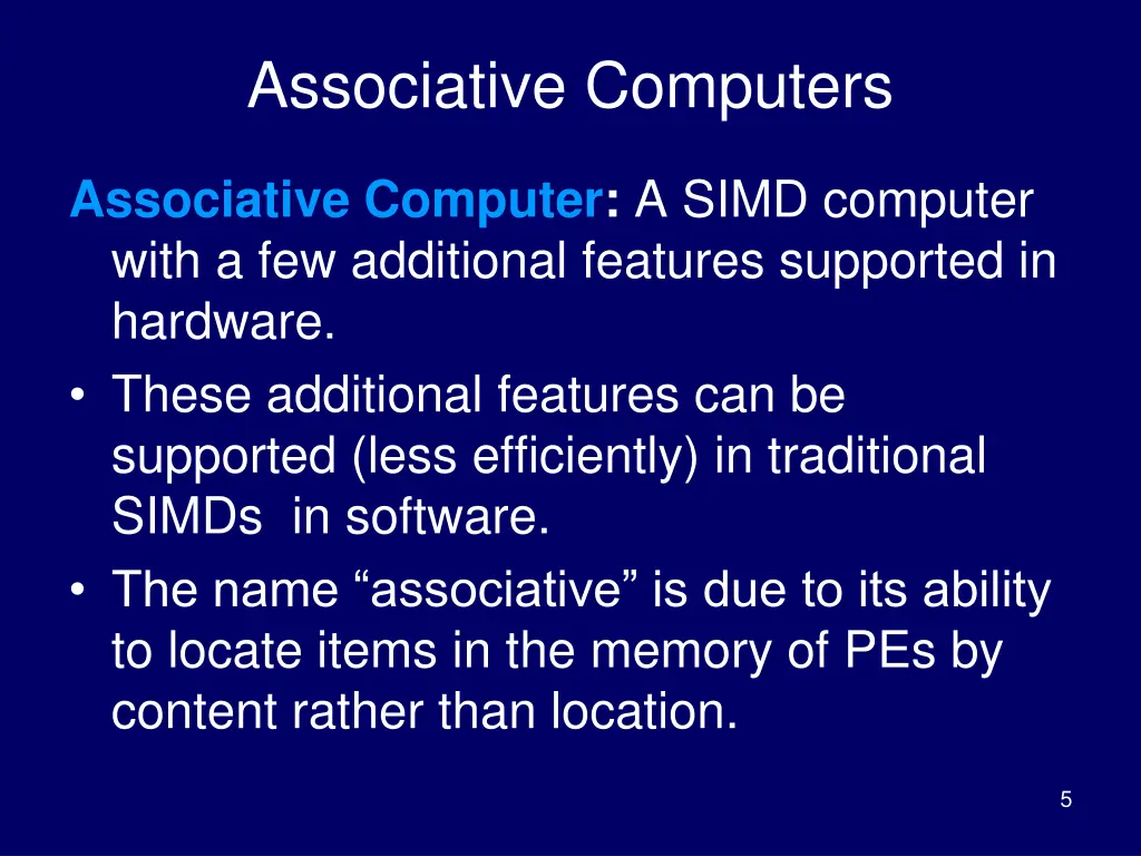 associative computers