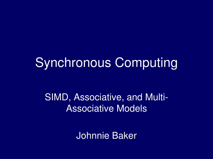 synchronous computing