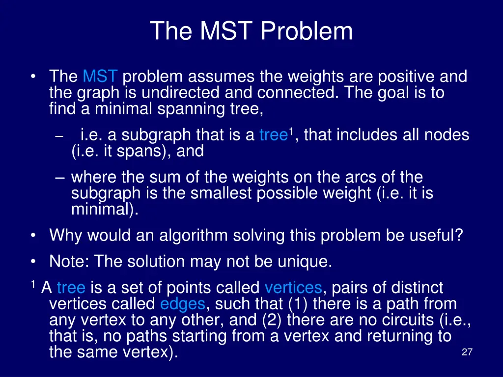 the mst problem