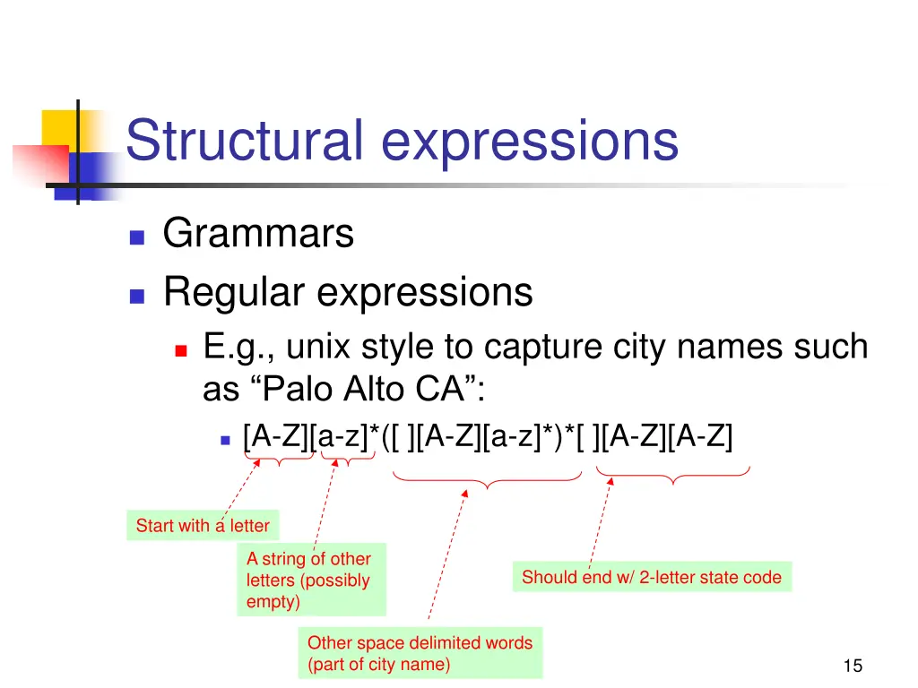 structural expressions