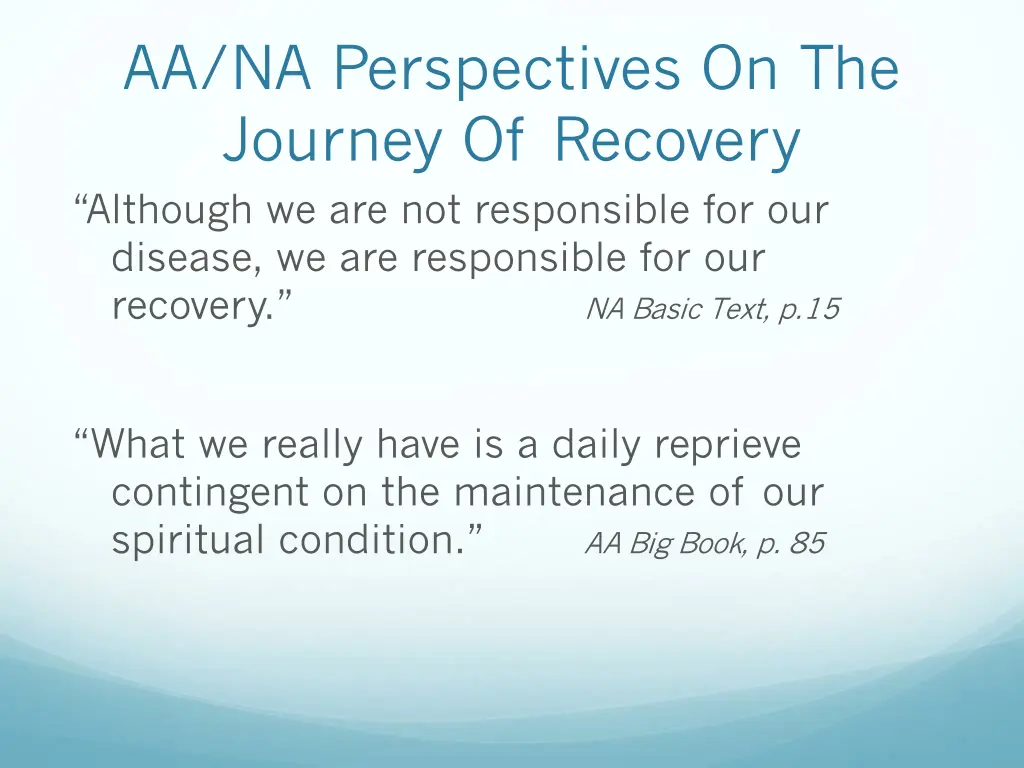 aa na perspectives on the journey of recovery 1