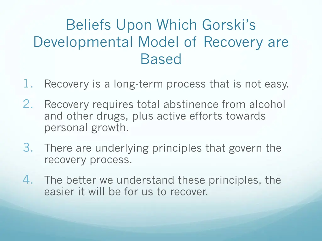 beliefs upon which gorski s developmental model